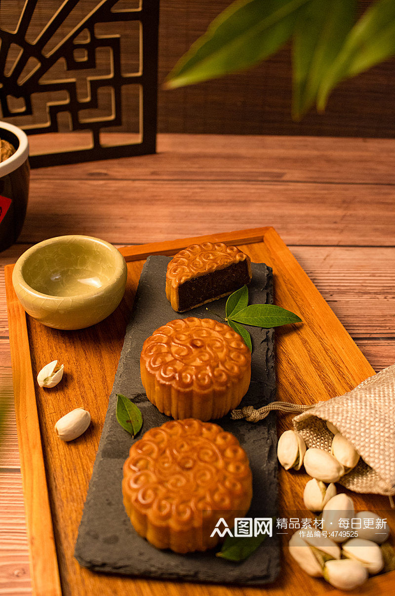 中秋节月饼传统节日中秋摄影图素材素材