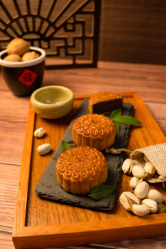 中秋节月饼传统节日中秋摄影图素材
