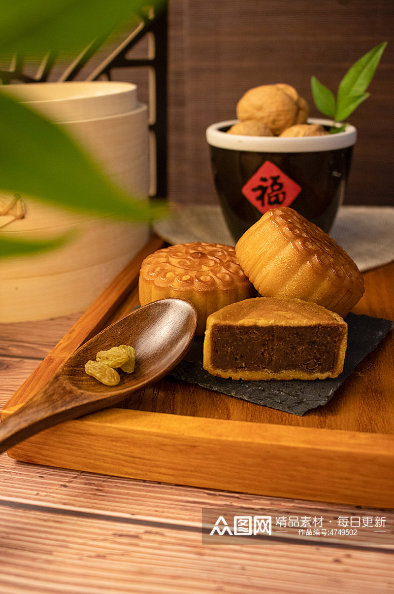 中秋节月饼传统节日中秋摄影图素材素材