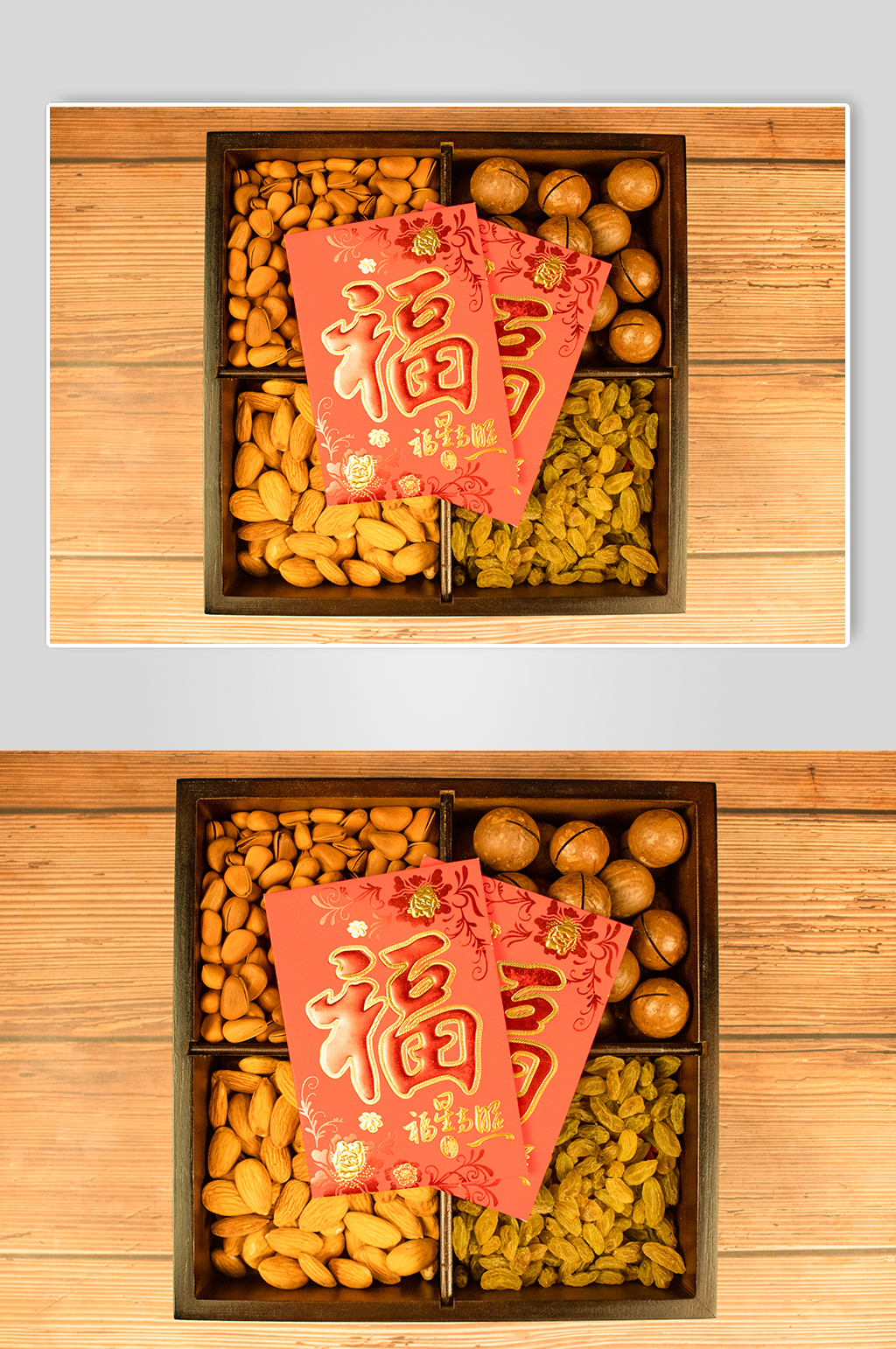 中国风核桃坚果混合年货摄影图照片素材