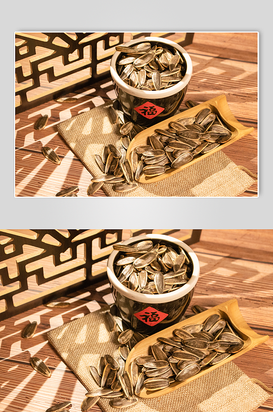 中国风瓜子炒货年货坚果干果摄影图照片
