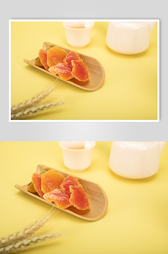 年货果脯蜜饯零食木瓜干摄影图照片-众图网