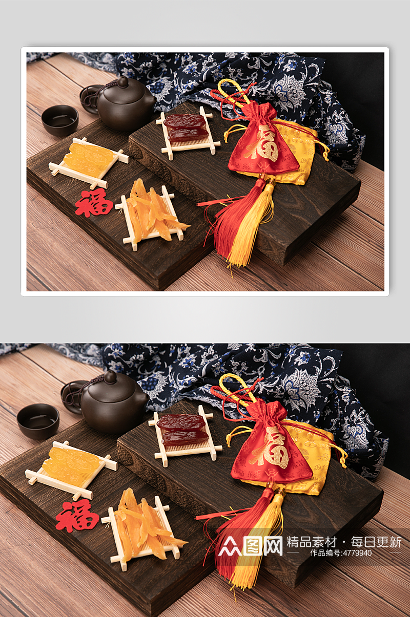 中国风紫薯红薯干果脯蜜饯摄影图照片素材