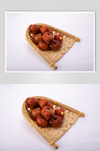 脆冬枣红枣果干蜜饯年货零食摄影图照片