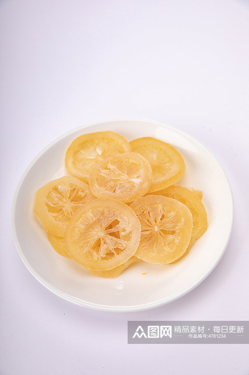 年货零食水晶柠檬片果脯蜜饯摄影图照片素材