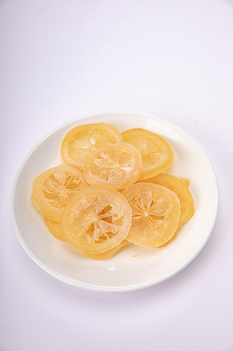 年货零食水晶柠檬片果脯蜜饯摄影图照片
