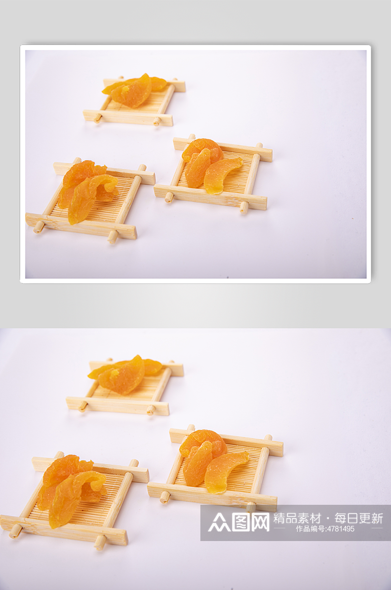 年货果脯蜜饯零食黄桃条摄影图照片素材