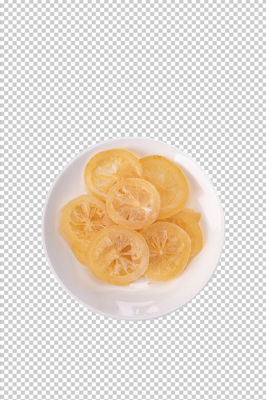 年货零食水晶柠檬片果脯蜜饯免扣png素材