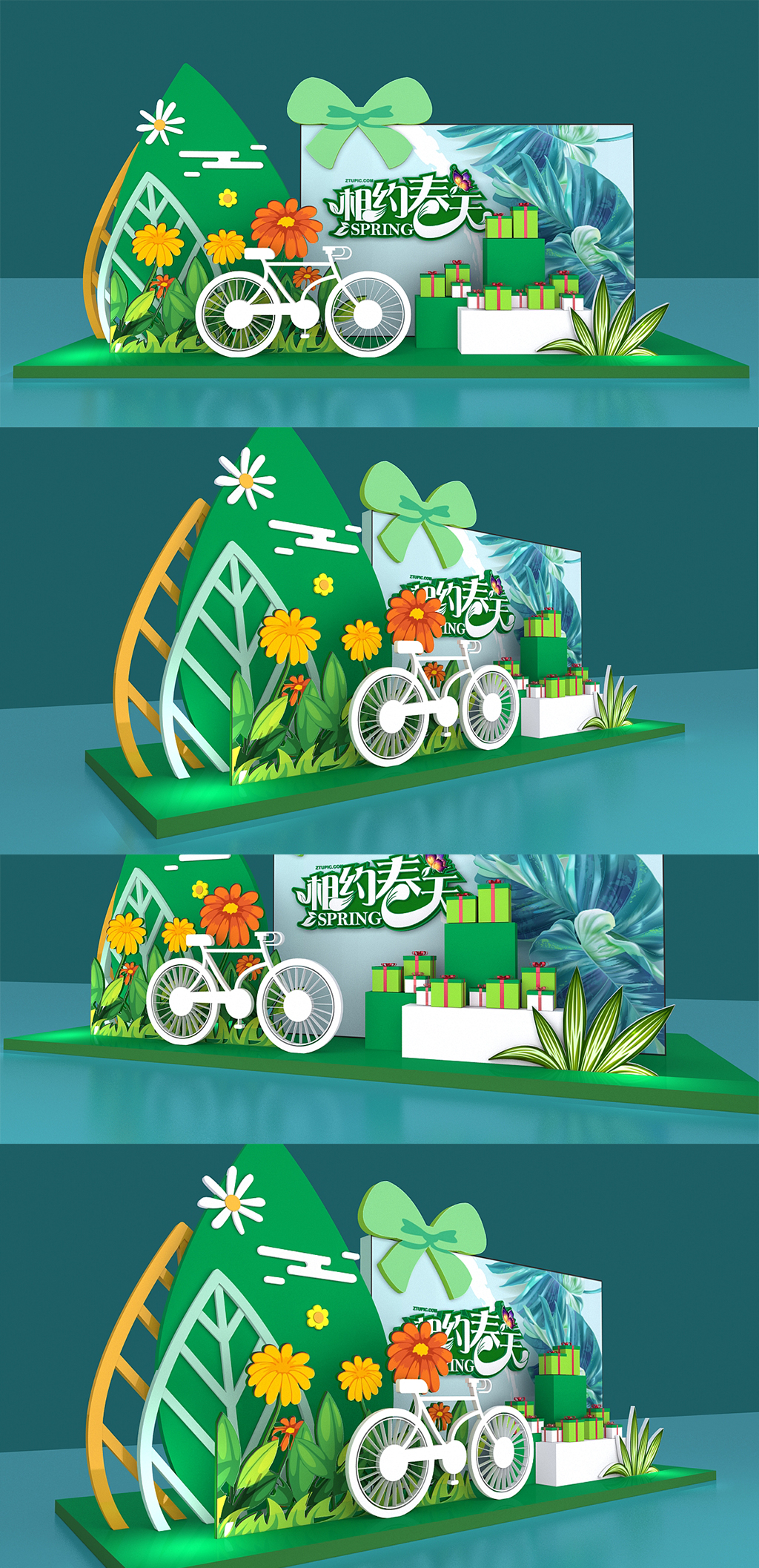 清新春季特惠上新春季春天商场美陈素材
