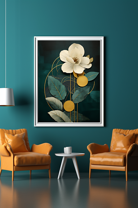 北欧风格绿植插画室内装饰画