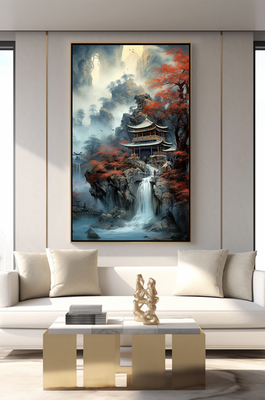 中國風(fēng)山水室內(nèi)裝飾畫素材