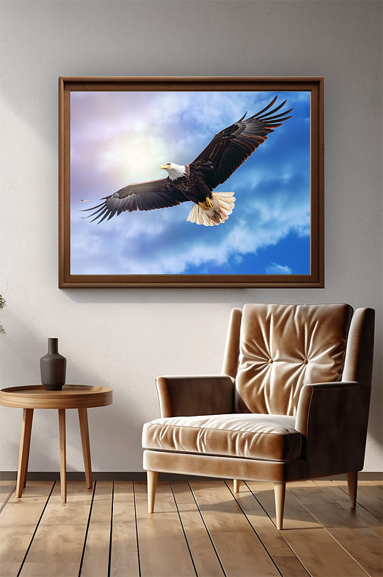 雪域雄鹰大气摄影图装饰画-众图网