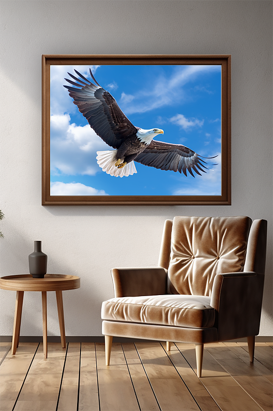 企业雄鹰大气大鹏展翅摄影图装饰画-众图网