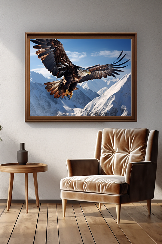 企业雪域雄鹰大鹏展翅摄影图装饰画-众图网