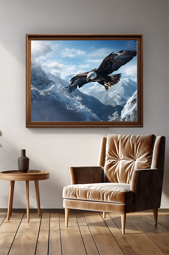 企业精神雪域雄鹰翱翔摄影图室内装饰画-众图网