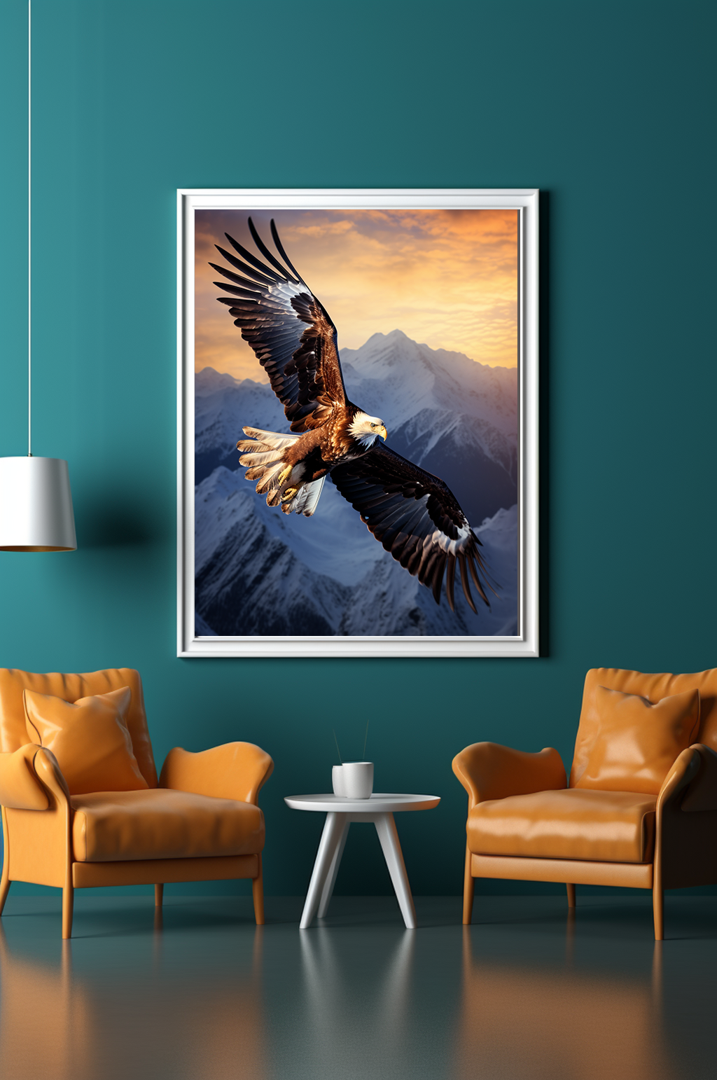 企业雄鹰展翅摄影图室内装饰画素材