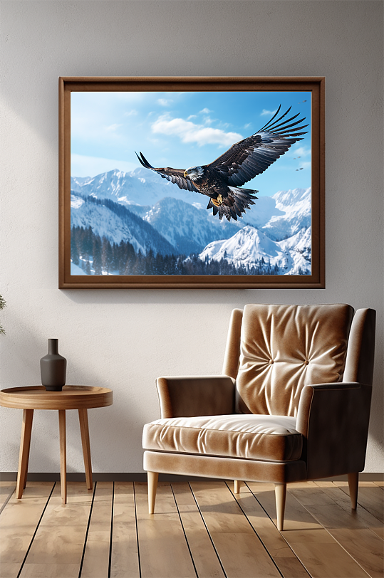 企业雪域雄鹰摄影图室内装饰画-众图网