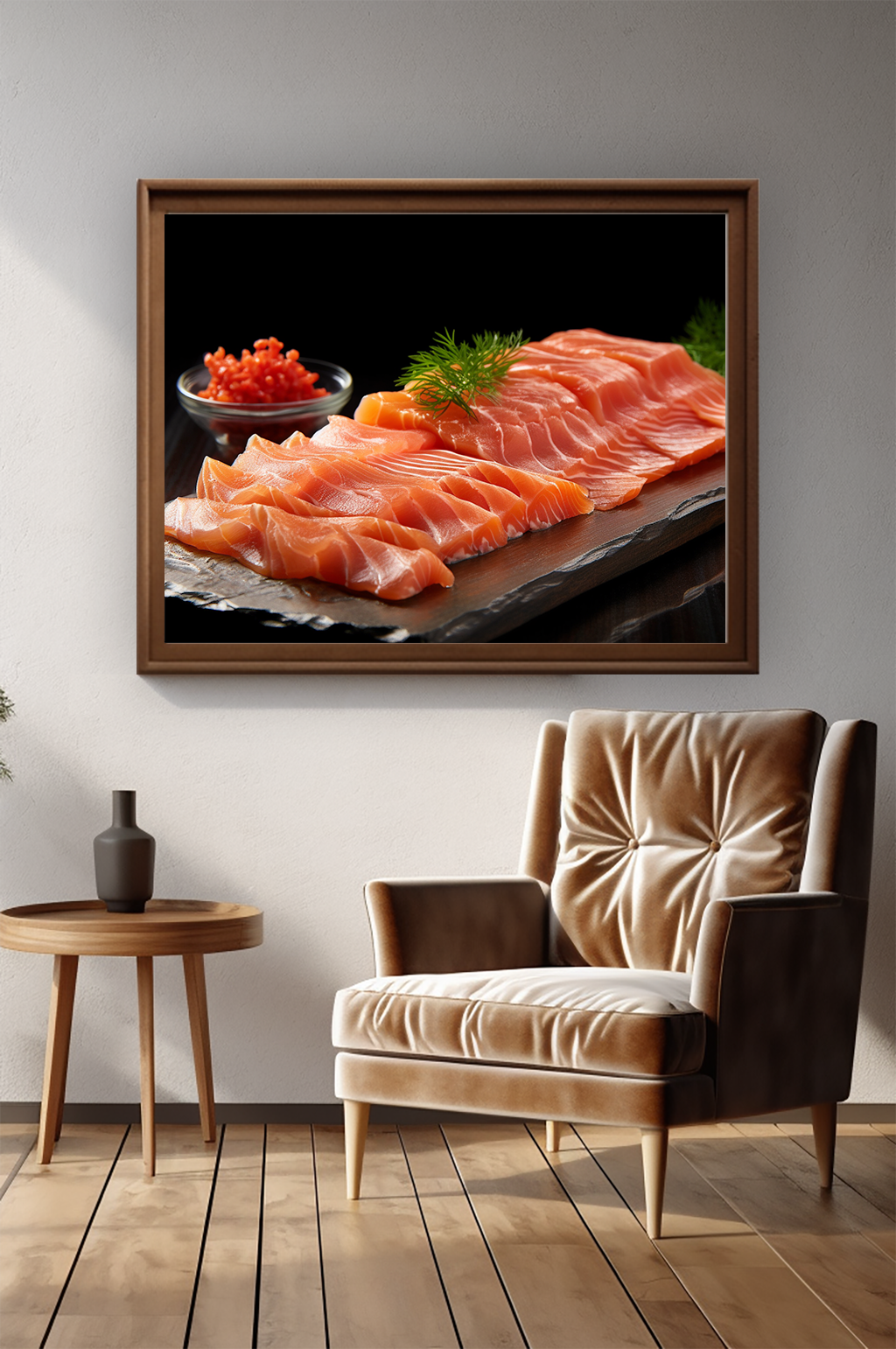 美味三文鱼日料店寿司装饰画素材