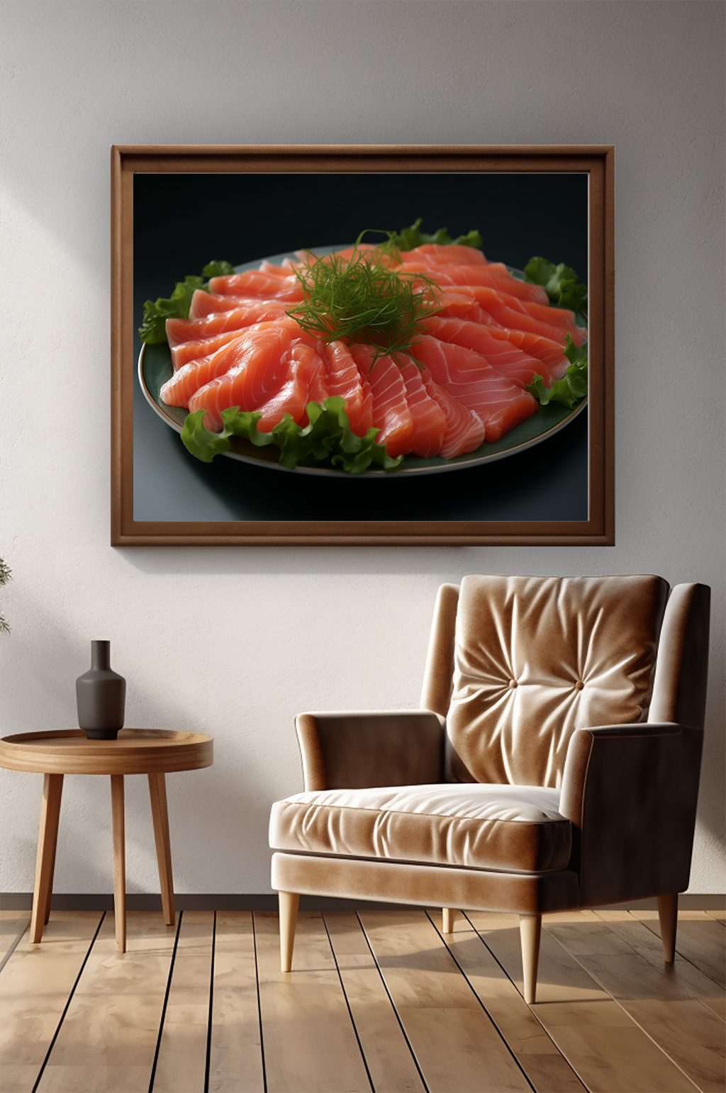 美食摄影三文鱼日料店寿司装饰画素材