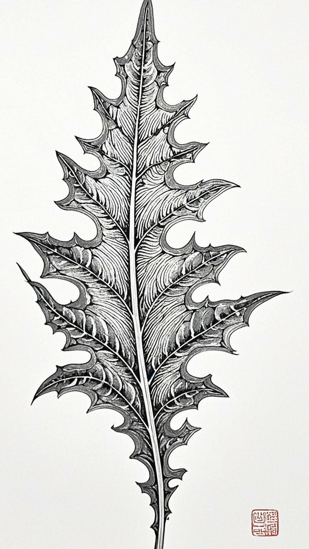 中国画白描花卉植物国画图形素材
