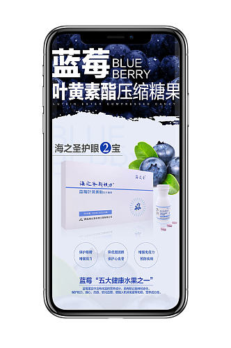 蓝莓压缩糖果手机UI封面