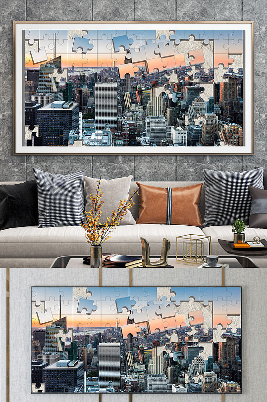 纽约景观拼图图片-众图网