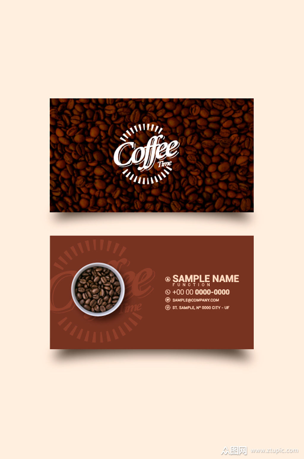 咖啡馆名片咖啡厅名片咖啡名片图片模板下载-编号725925-众图网