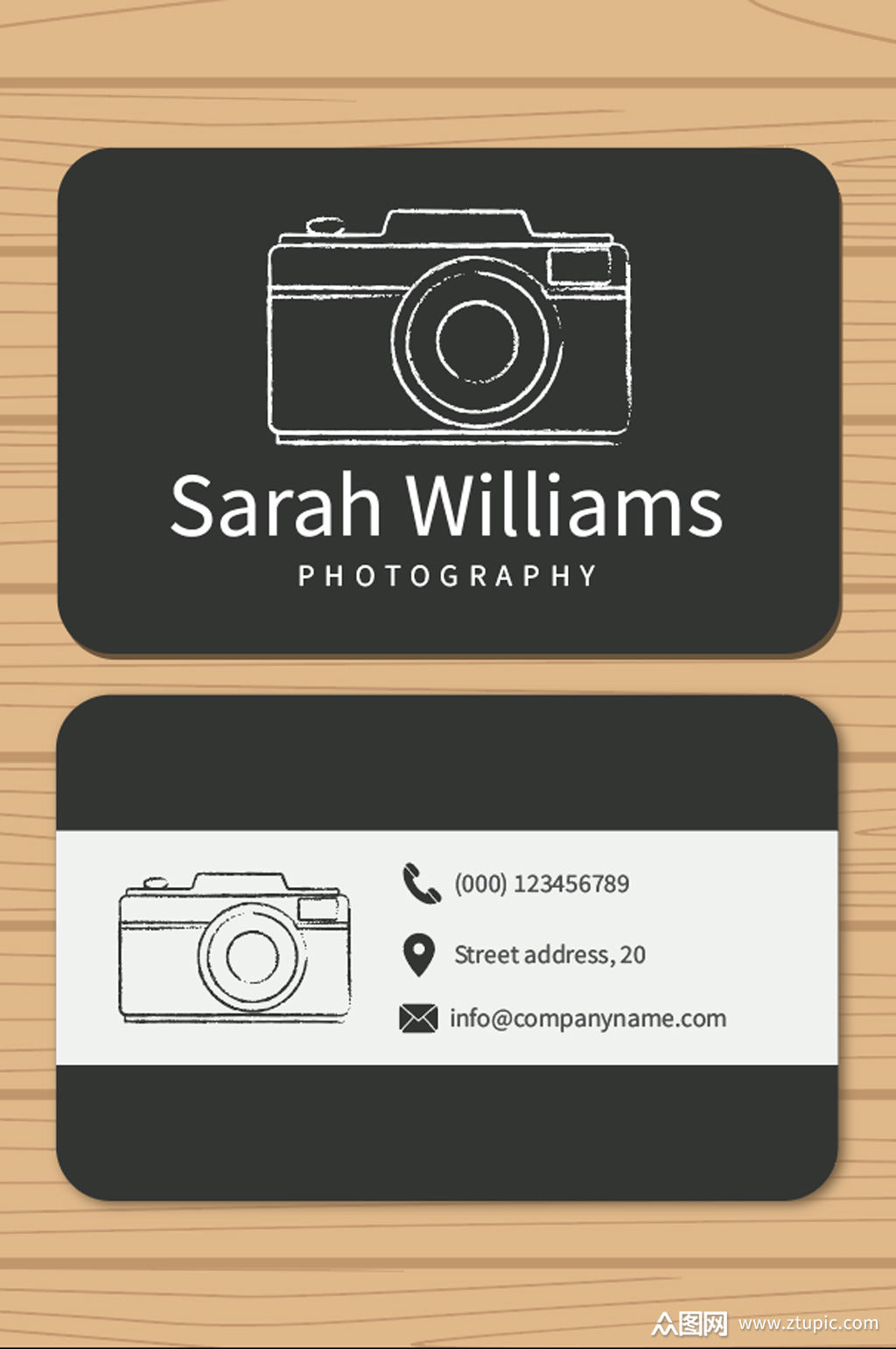 相机摄影师名片图片素材