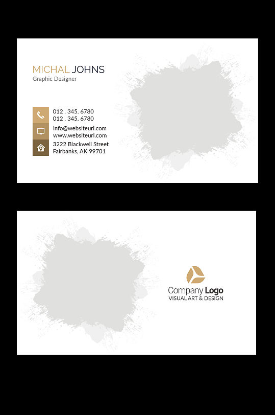 图片-高端简单白色名片设计素材-高端简单白色名片模板下载-众图网