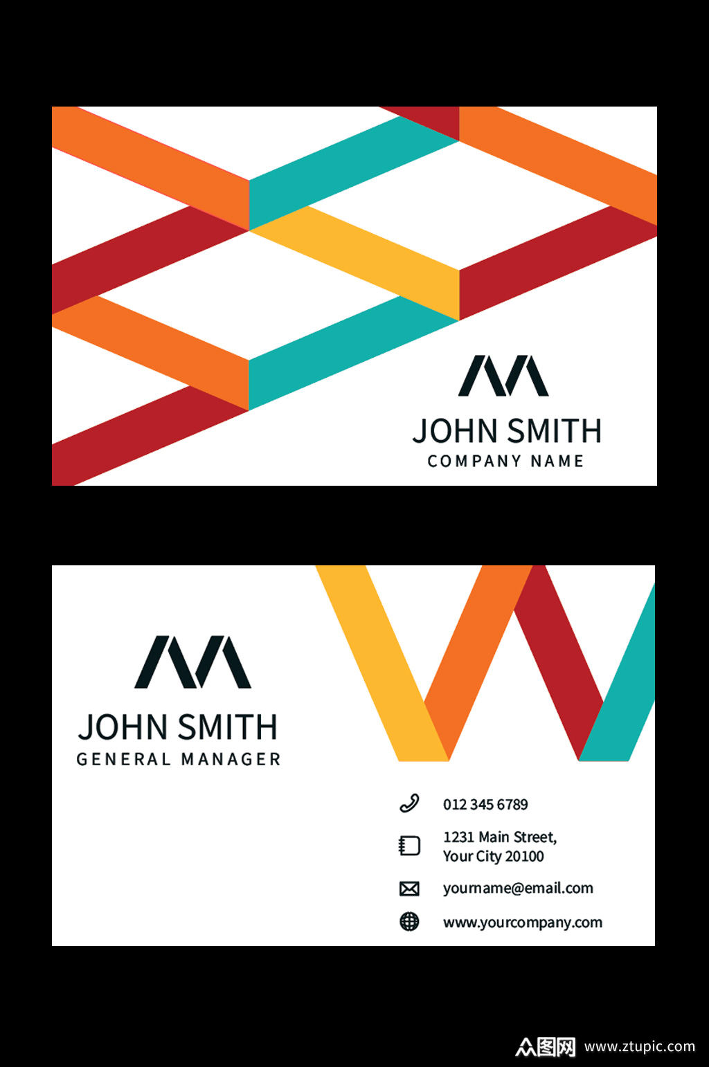 个性简约时尚创意名片设计模板