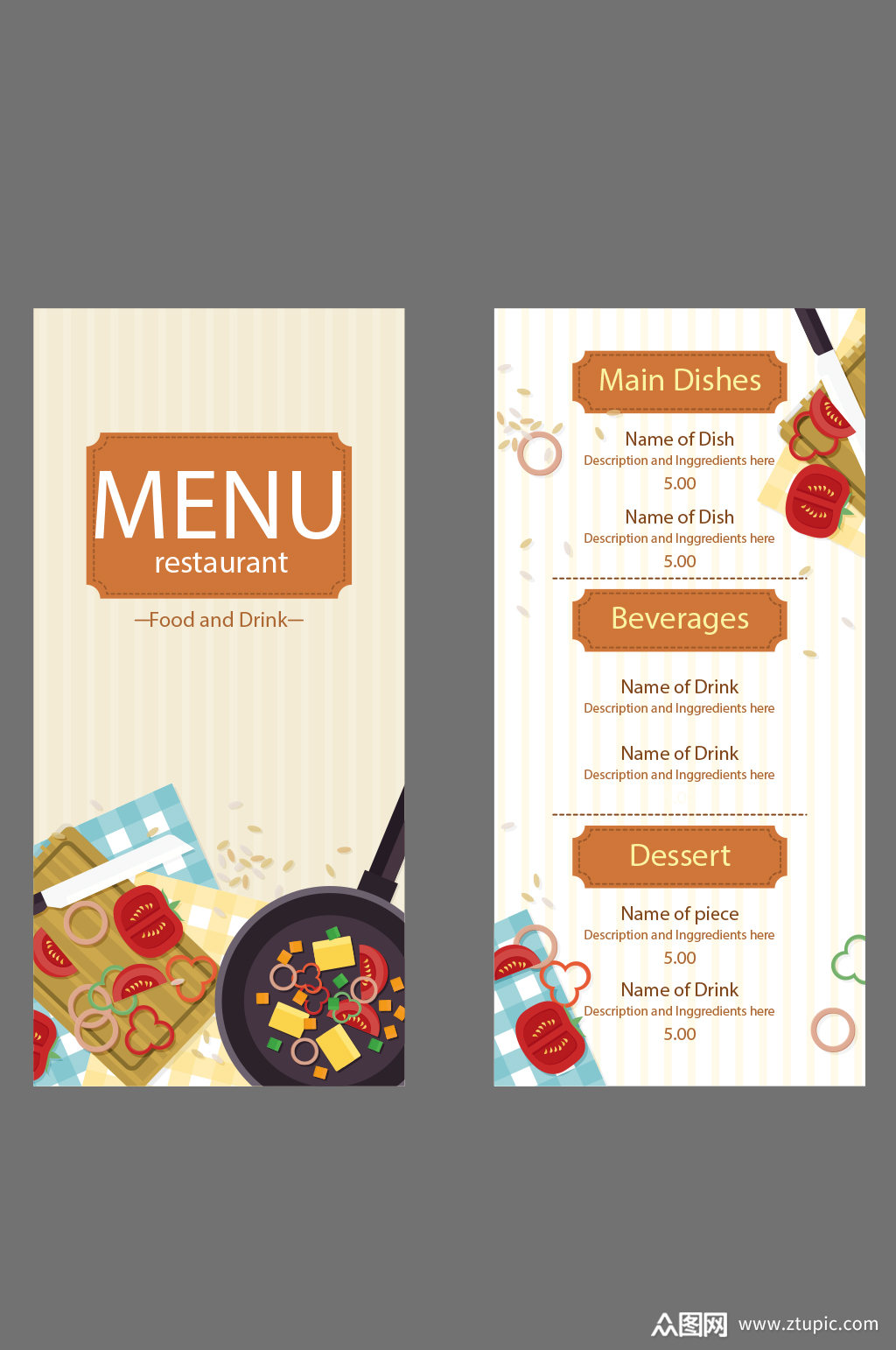 西餐菜单模板设计模板下载-编号968659-众图网
