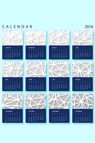 几何日历2018图片