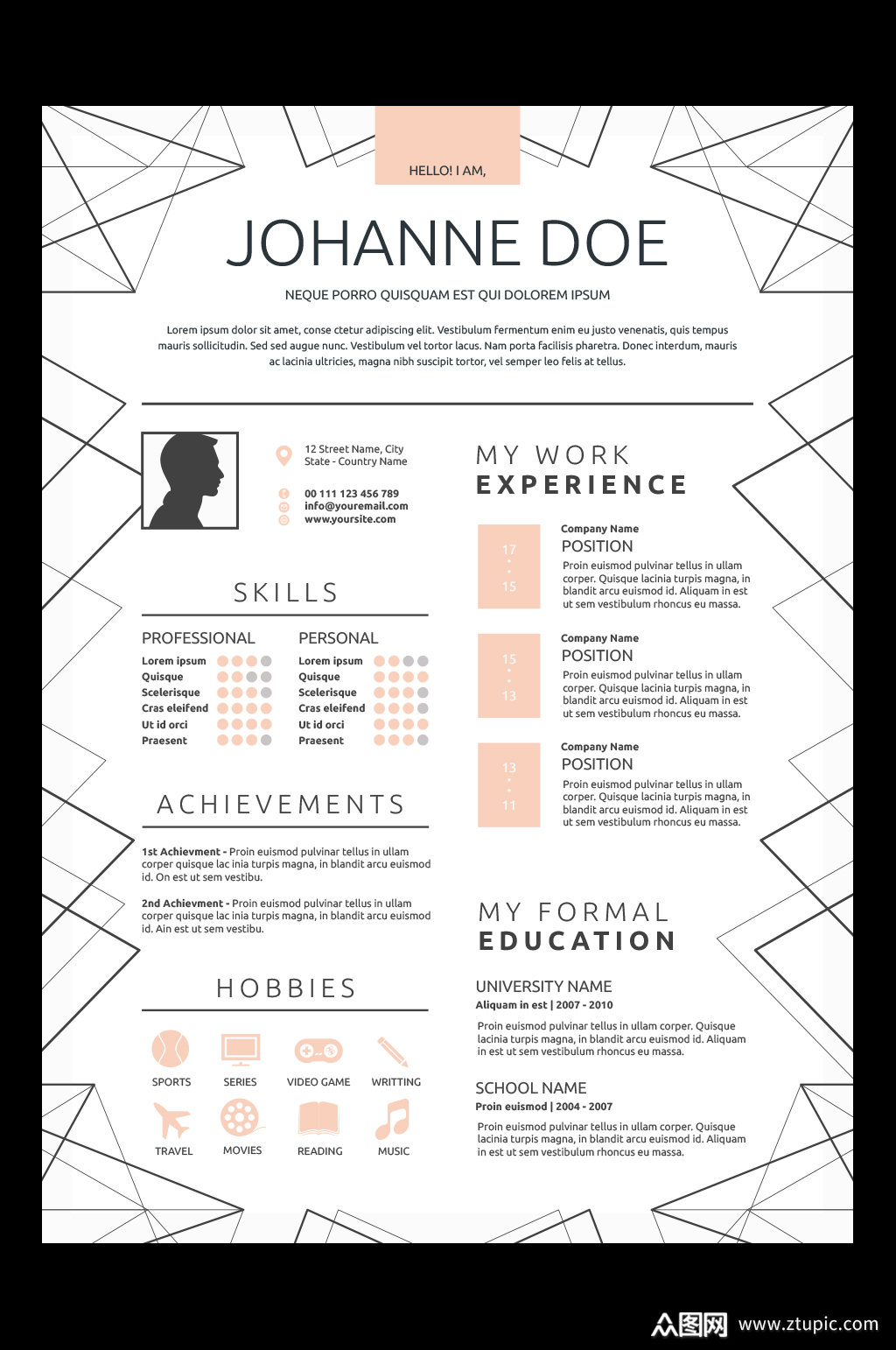 独特个性应聘简历模板