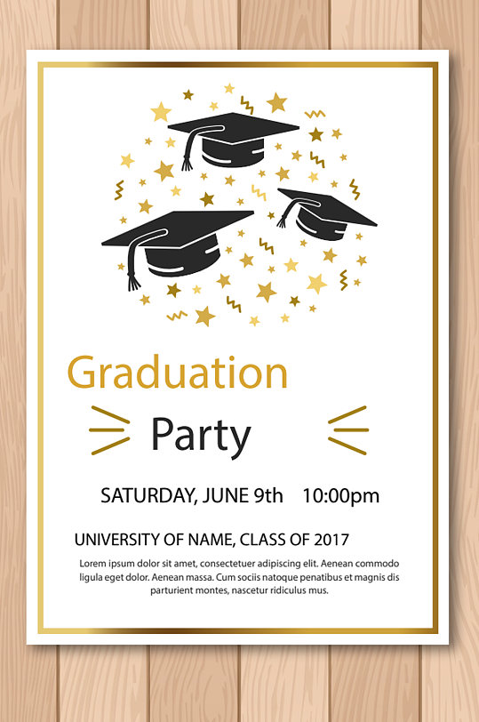 毕业party图片海报设计