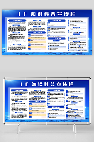 IE知识科普宣传栏展板海报