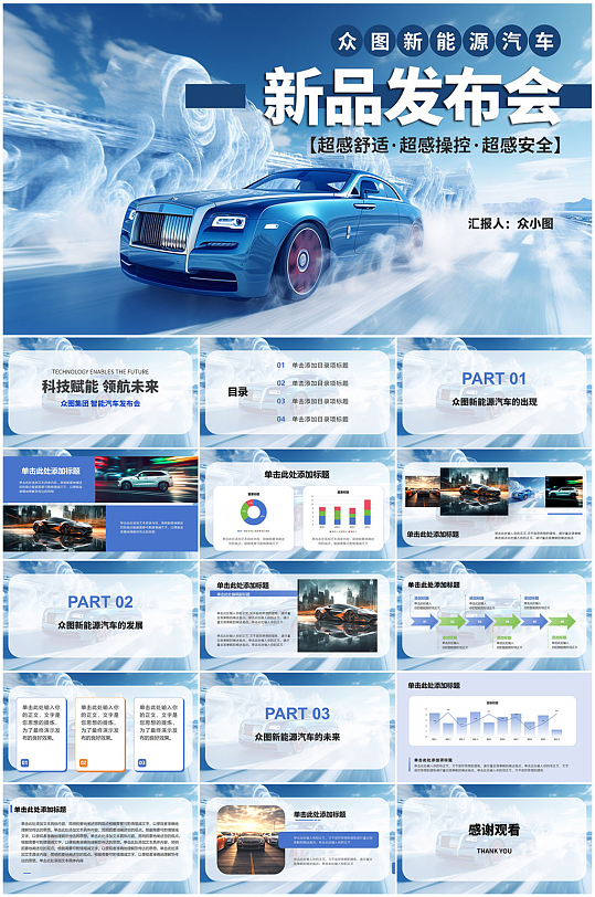汽车新品发布会PPT模版