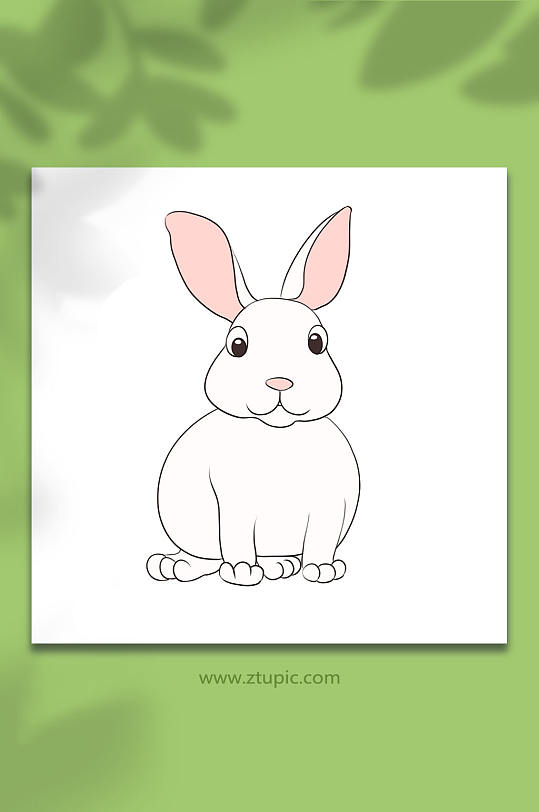 卡通可爱小兔子插画
