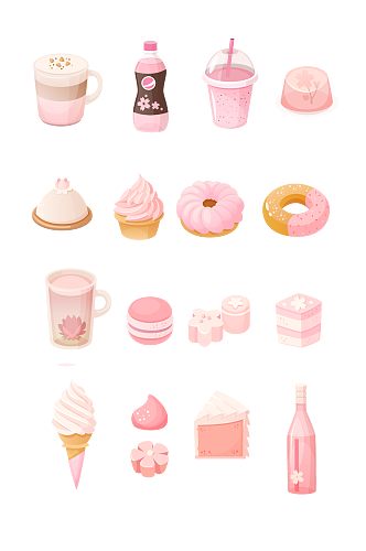 粉色樱花味甜品甜点