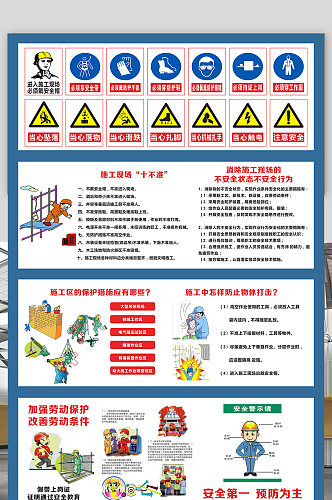 数例工地施工展板