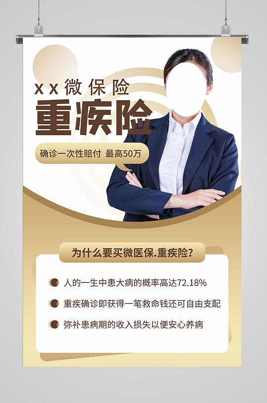 医疗重疾险宣传海报