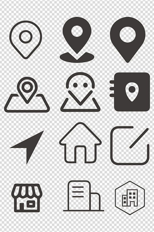 地址图标免扣素材