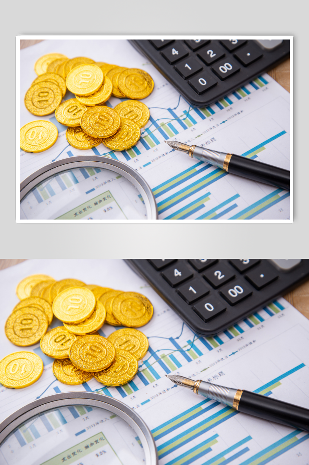 贸易金融货币基金财富报表物品摄影图片素材