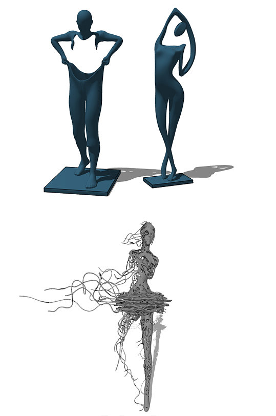 10套景观抽象雕塑小品-众图网