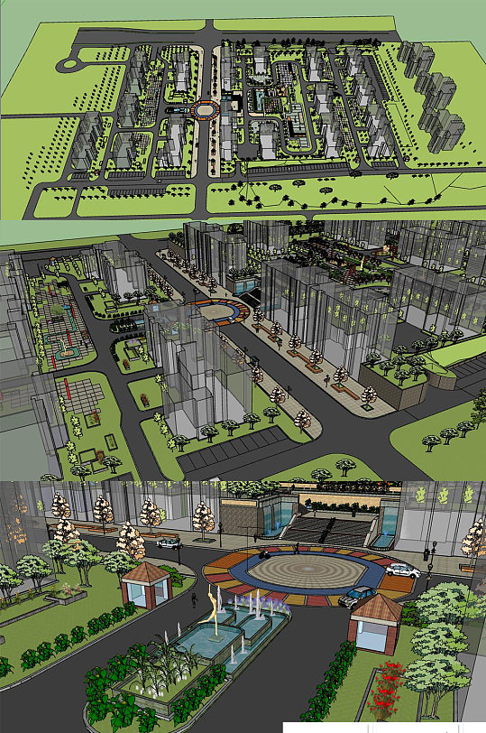 景观规划设计SU模型-众图网