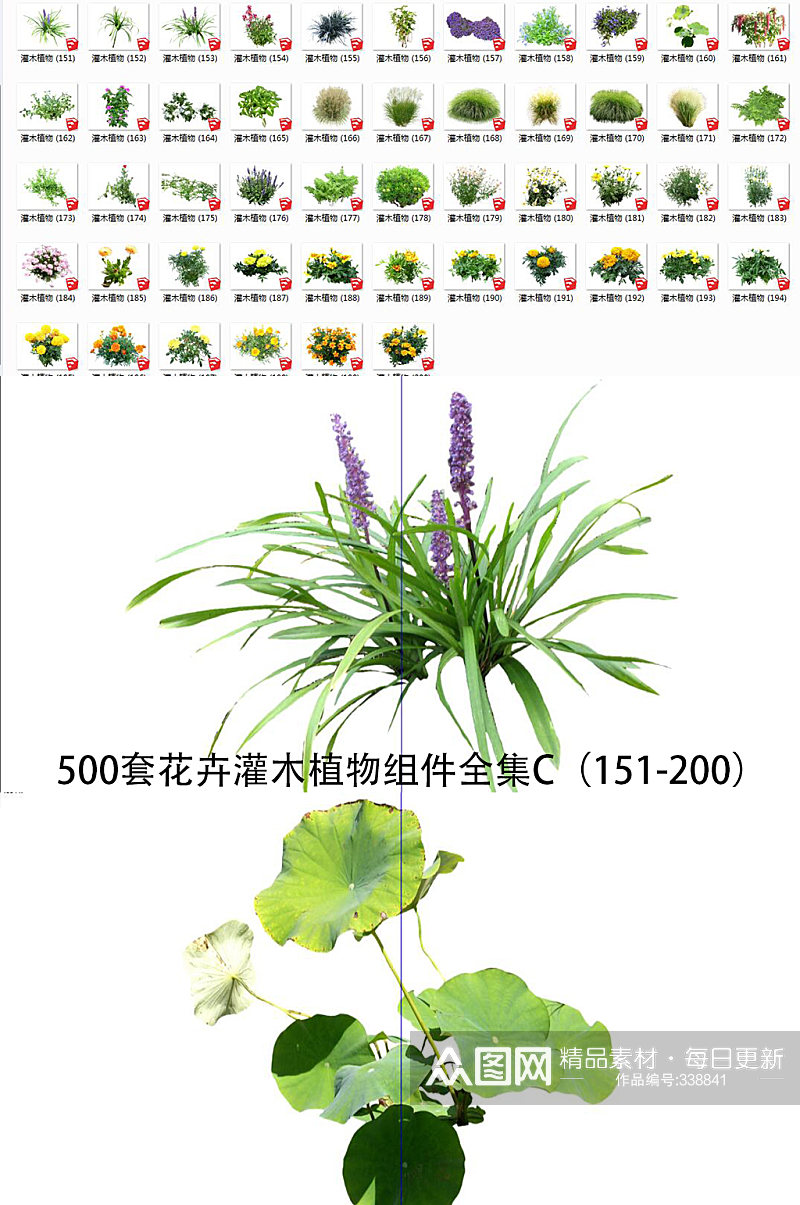 花卉灌木植物SU4素材