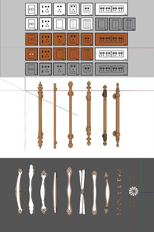 构件五金SU模型设计-6-众图网