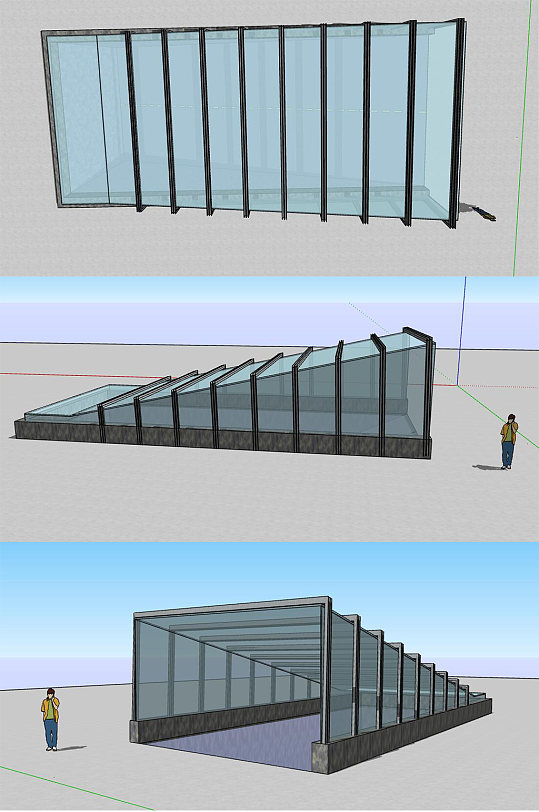 车库入口SU模型-众图网