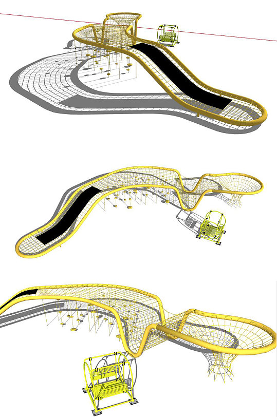 儿童游乐设施SU模型-众图网