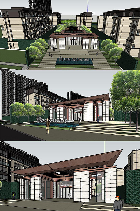 水岸示范区入口洋房-众图网