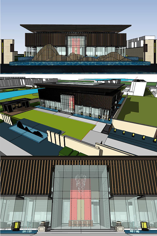 蓝光芙蓉系中式示范区-众图网